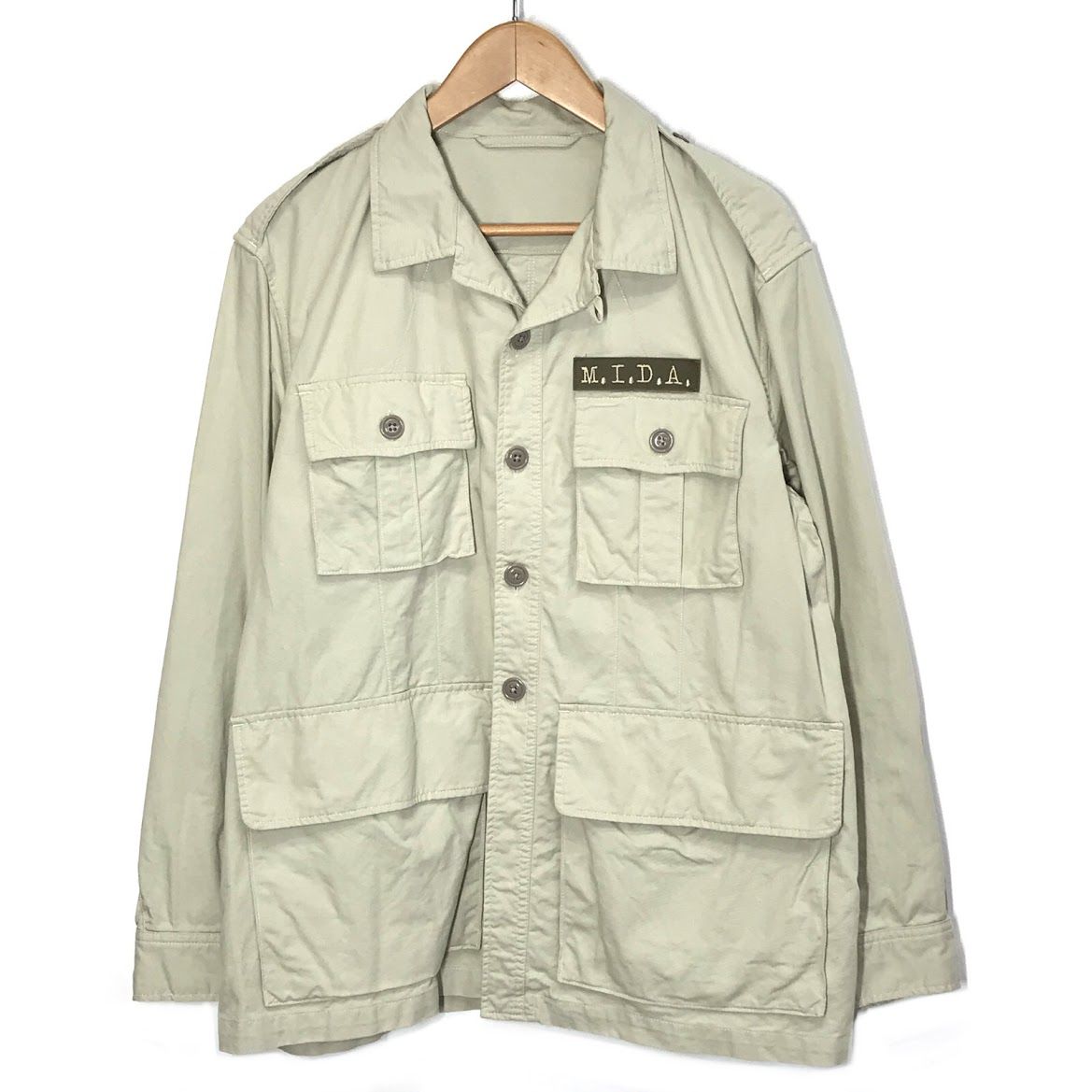【倉吉店】 中古 M.I.D.A | ミダ その他アウター SPINKER DRILL Bush Jacket ブッシュジャケット M221100 グレー サイズ：M 【91】 倉吉店】 中古 M.I.D.A | ミダ その他アウター SPINKER DRILL Bush