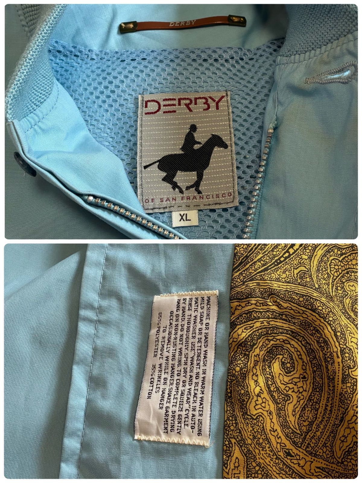 70s Derby of Sanfrancisco カップショルダージャケット 馬タグ ライト 
