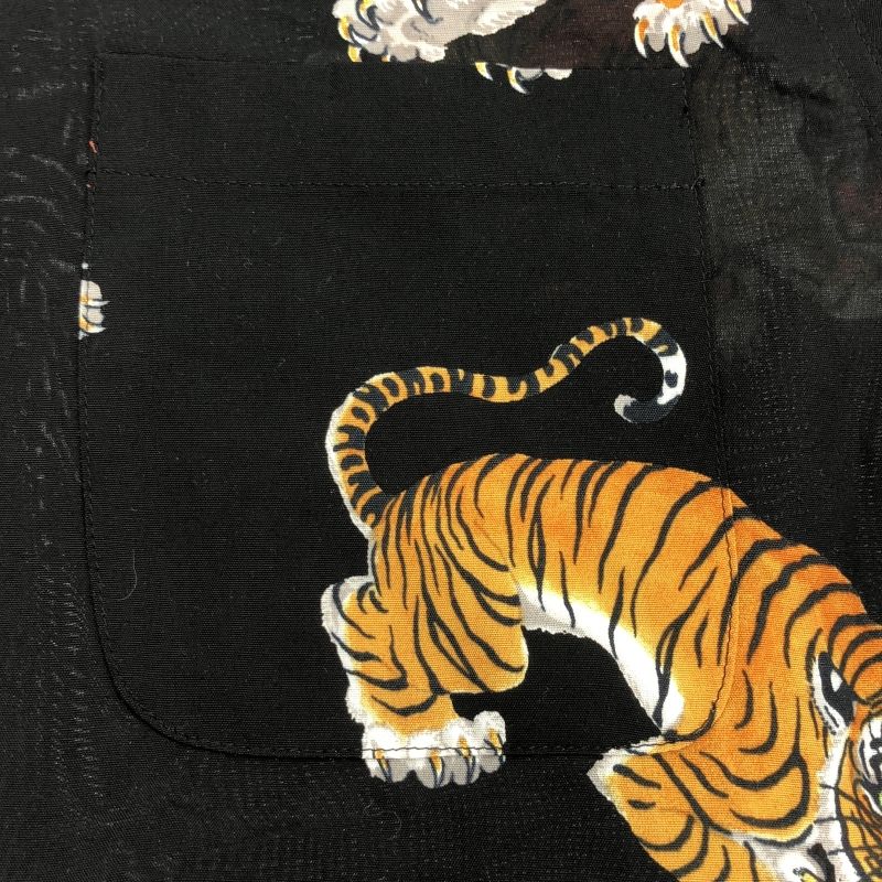 中古】WACKO MARIA The Guilty Parties 虎柄シャツ Mサイズ ブラック