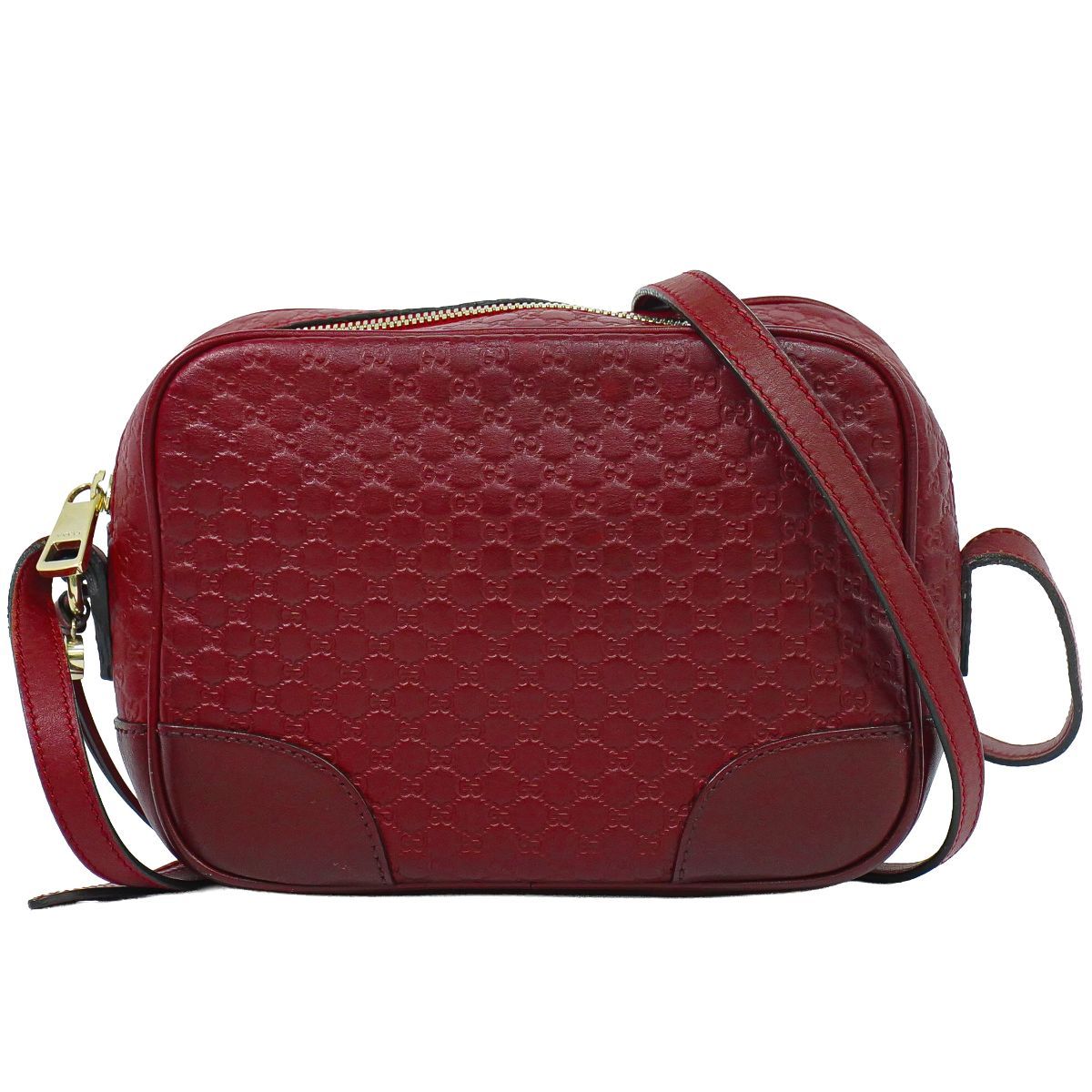 本物 グッチ GUCCI マイクログッチシマ レザー ショルダーバッグ 