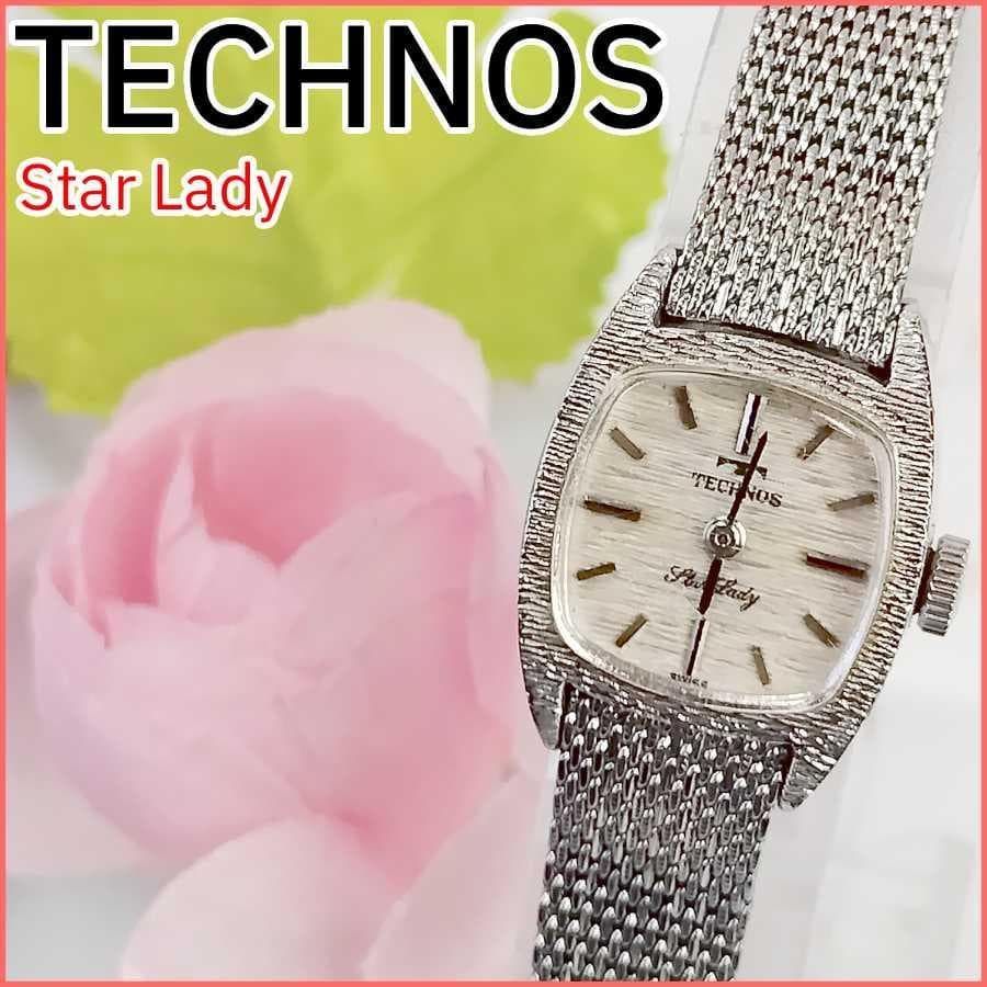 稼働】テクノス スターレディ 手巻き 腕時計 機械式 60s アンティーク 