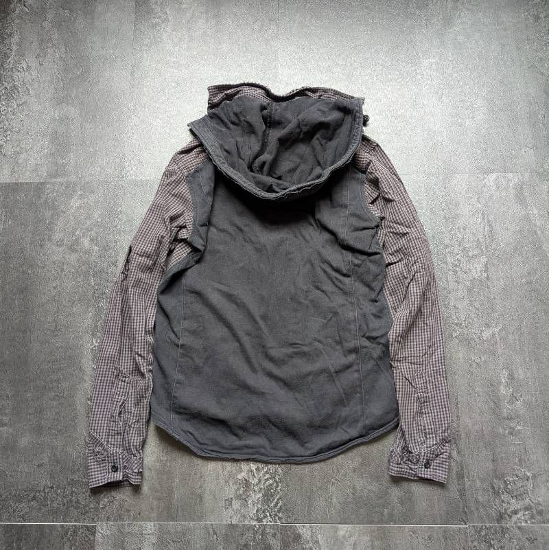PPFM ダブルジップ　ジャケット PPFM Double Zip Embroidered Hoodie Jacket Detachable Hood Plaid