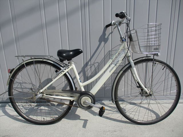 リサイクルショップどりーむ荒田店　No482　自転車　シティサイクル　27インチ　青　エコチャリNo22166U 自転車 No.148 シルバー 27インチ シティサイクル 【リサイクル