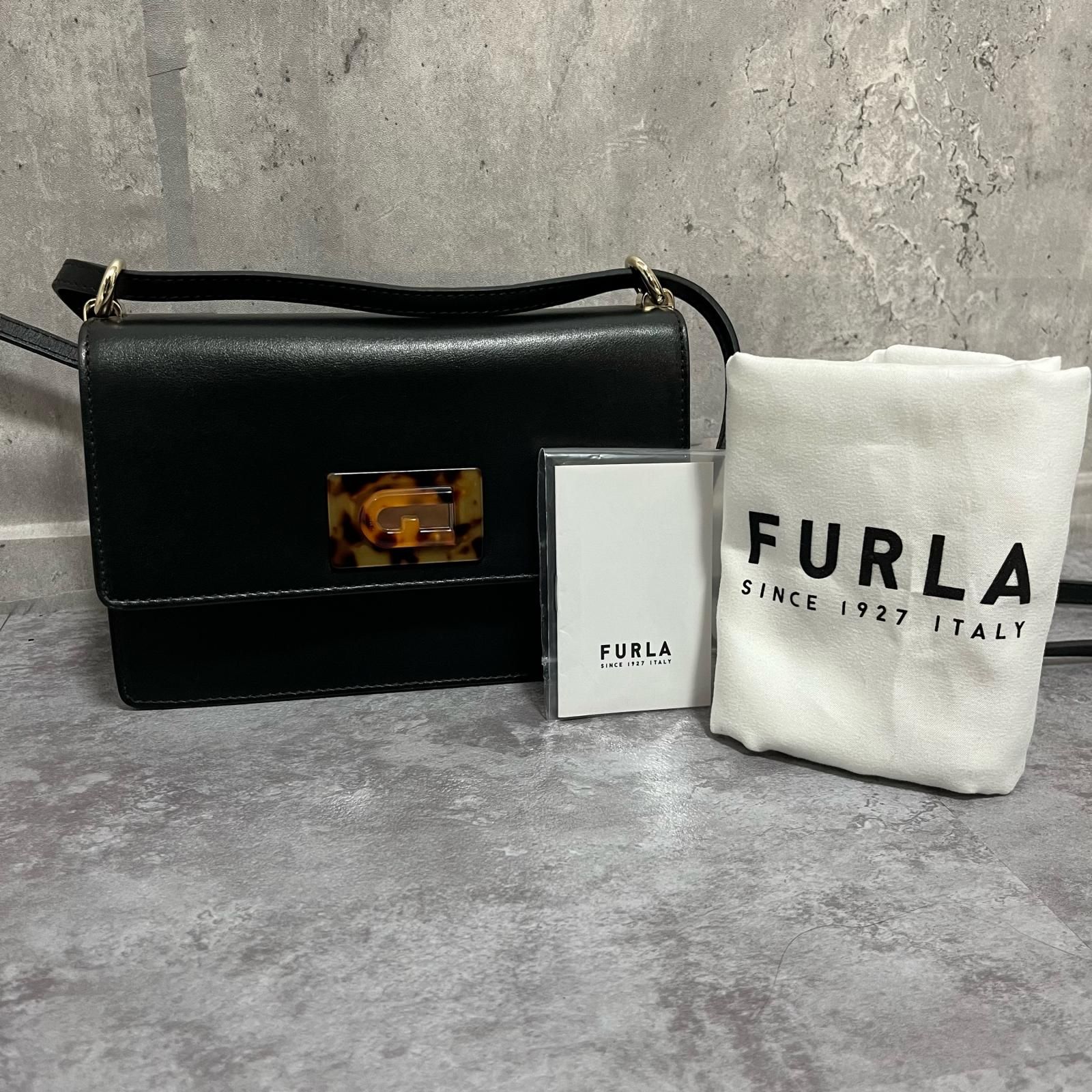 FURLA】フルラ レザーショルダーバッグ 保存袋 ギャランティ付き 金具 
