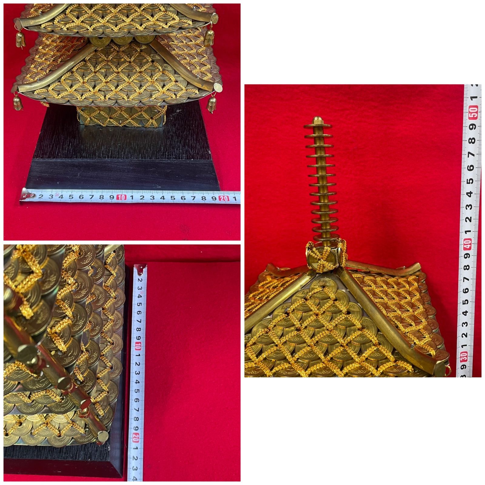 五円玉細工 5円玉アート 五重塔 置物 工芸品 縁起物 オブジェ x - メルカリ