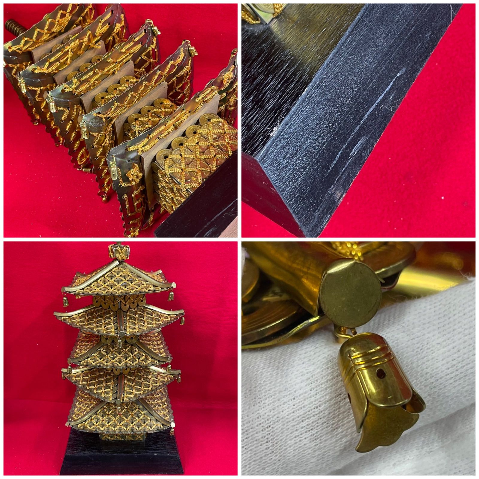 五円玉細工 5円玉アート 五重塔 置物 工芸品 縁起物 オブジェ x - メルカリ