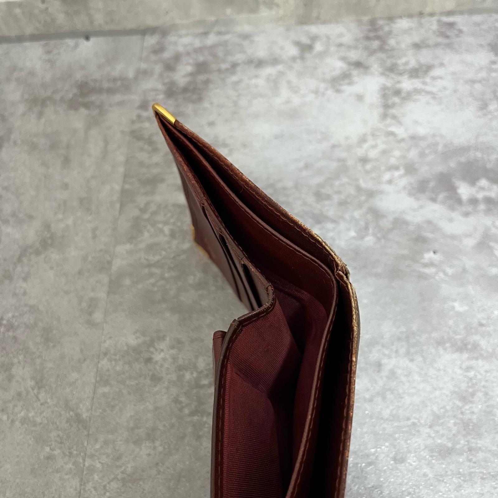 Cartier】カルティエ 二つ折り財布 マストライン ロゴ刻印 ロゴ 