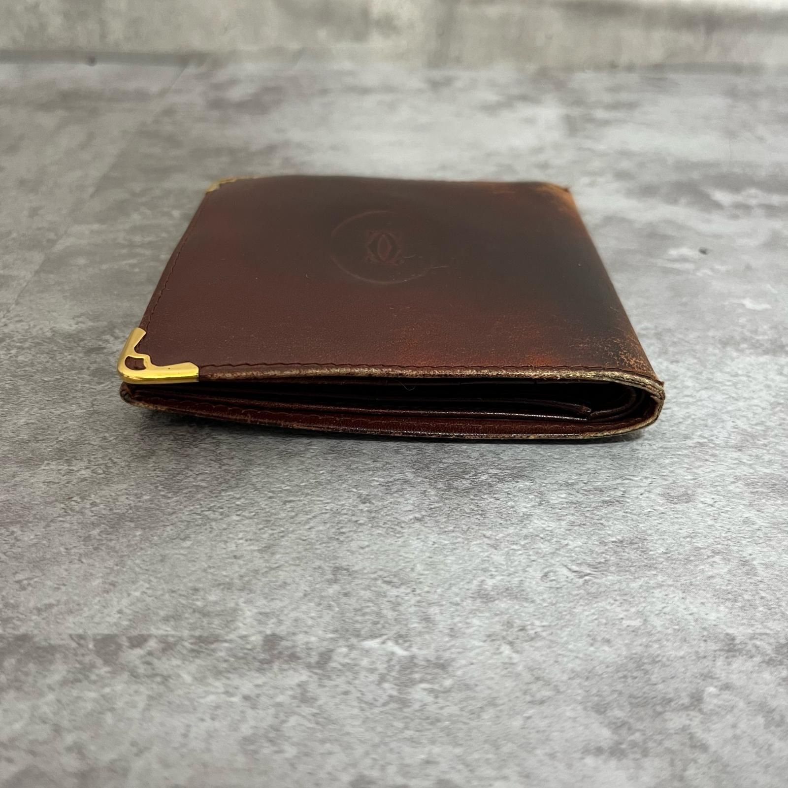 Cartier】カルティエ 二つ折り財布 マストライン ロゴ刻印 ロゴ