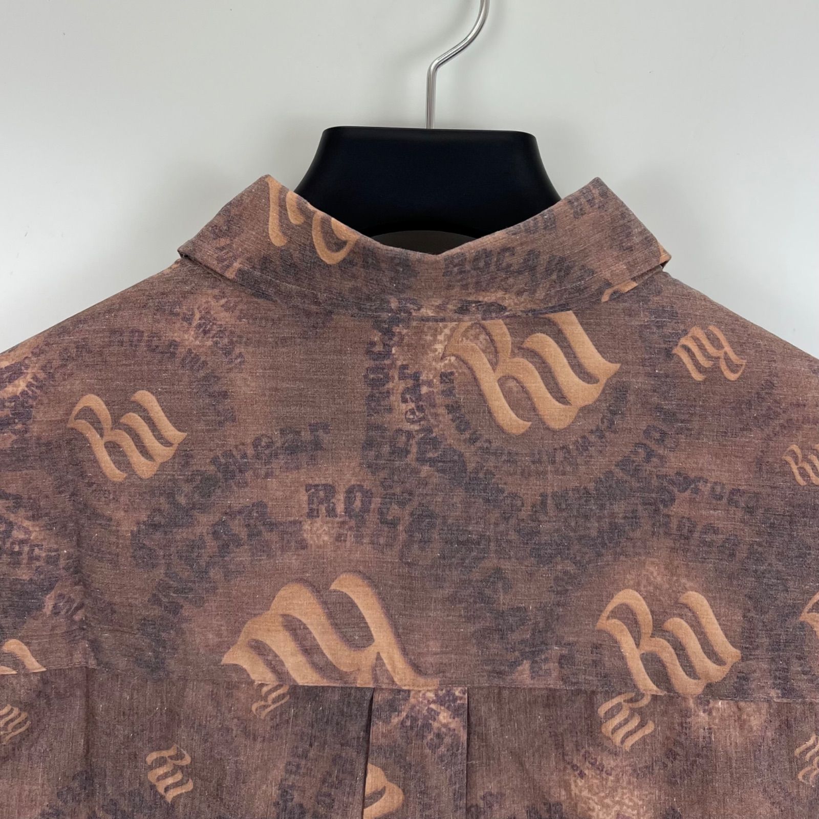 ROCA WEAR 00s HIPHOP archive icon shirts L ロカウェア 総柄 ロゴ 