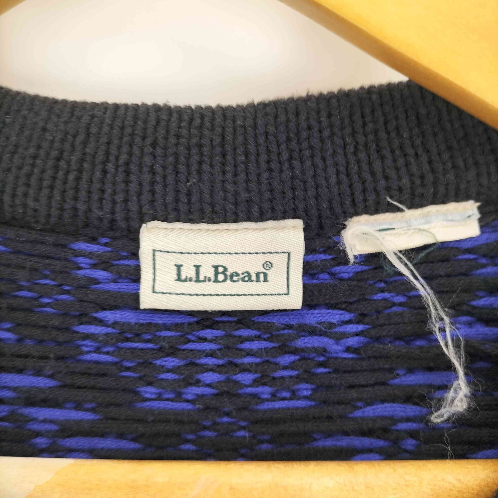 エルエルビーン L.L.Bean 総柄 雪 メタルボタン ノルディック ニット 