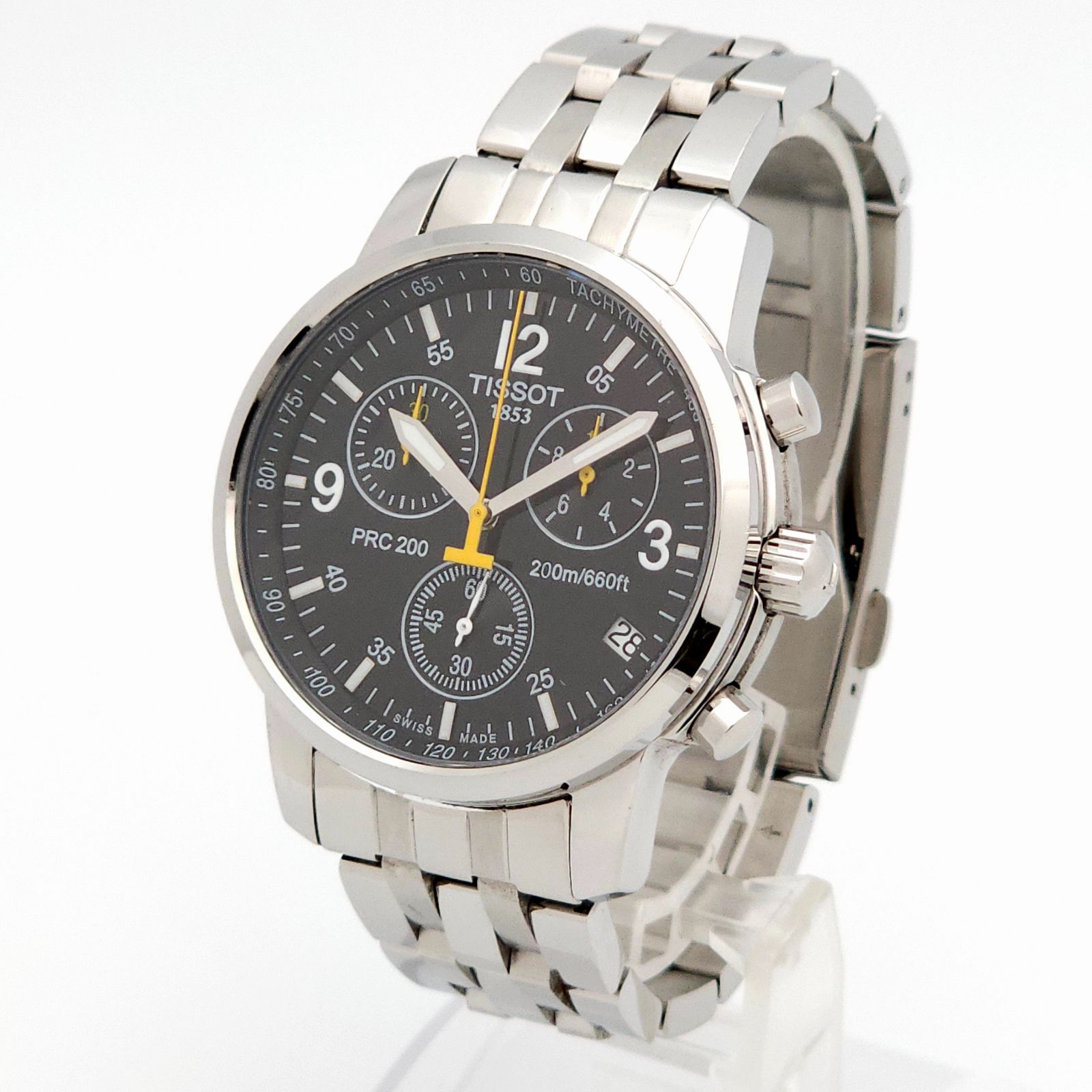 腕時計(アナログ) ☆美品 TISSOT ティソ PRC200 T461 クロノグラフ QZ 