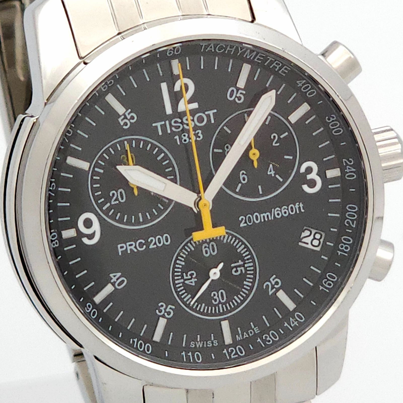 腕時計(アナログ) ☆美品 TISSOT ティソ PRC200 T461 クロノグラフ QZ 