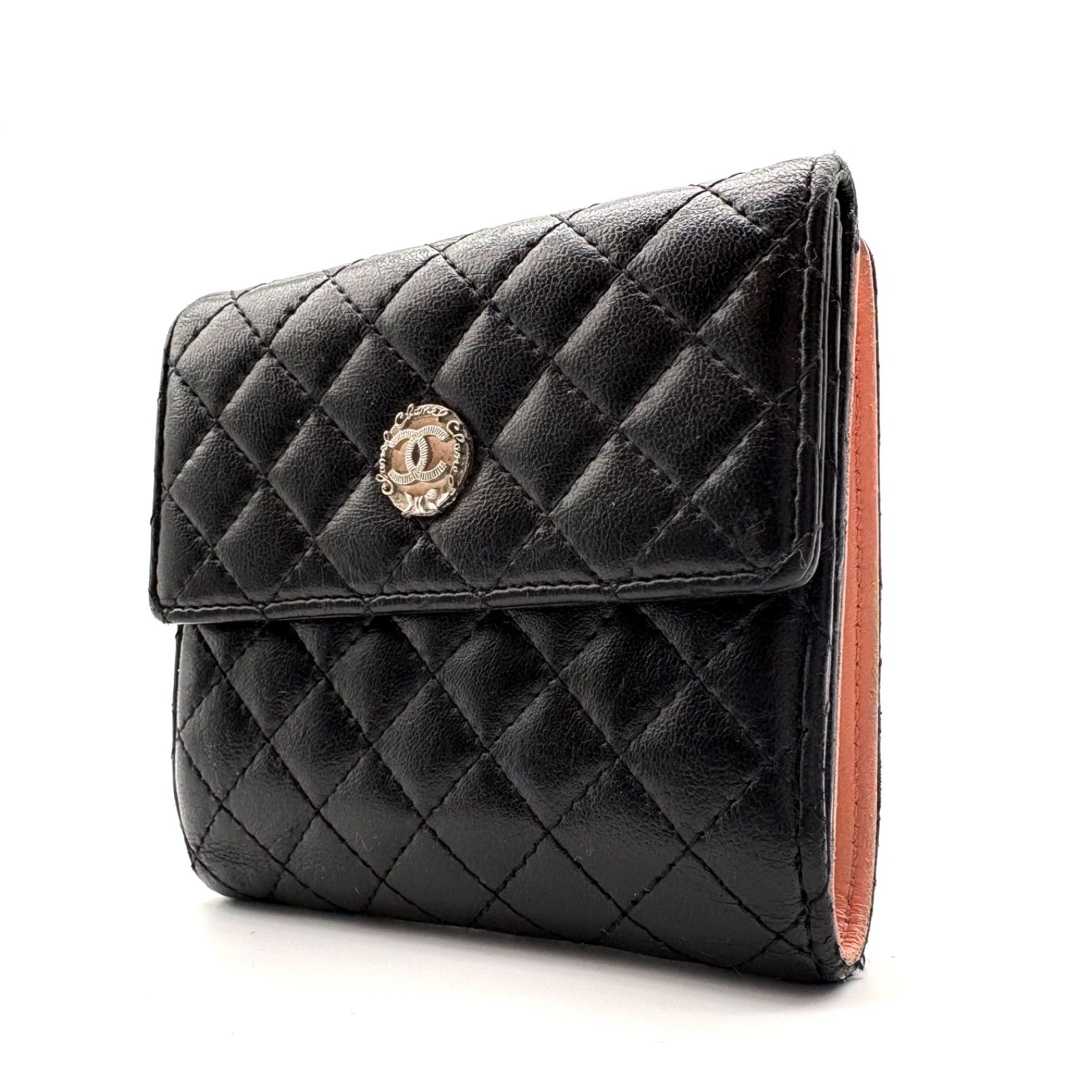 CHANEL シャネル マトラッセ キルティング ラムスキン素材 W CHANEL シャネル マトラッセ キルティング ラムスキン素材 W