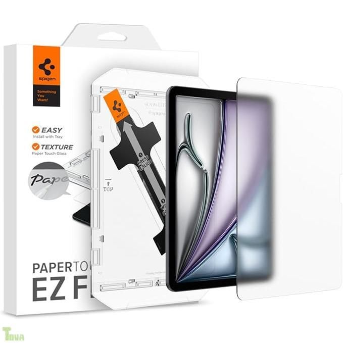 Spigen iPad Air 11インチ M4/M3/M2 (2026/2025/2024) 強化ガラスフィルム ペーパーライクフィルム 貼り付けキット付き 簡単な貼り付け さらさら 保護フィルム 1枚入 AGL07799 (クリスタル・クリア)