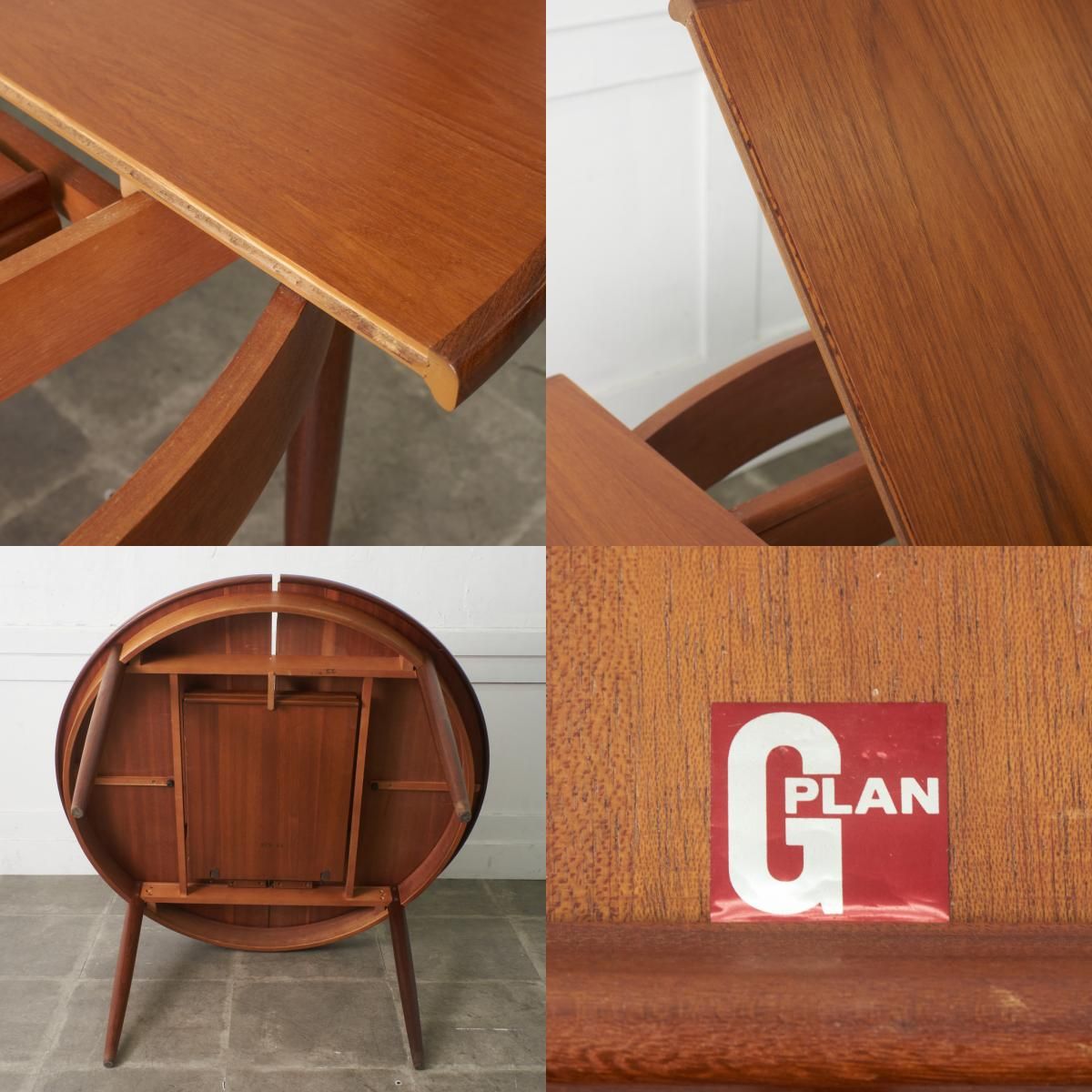 【発送の場合は即購入不可】 G-PLAN エクステンション ラウンドテーブル 拡張 チーク ジープラン ヴィンテージ ダイニングテーブル 英国 フレスコ 円卓 丸 97209 G-PLAN エクステンション ラウンドテーブル 拡張 チーク ジープラン