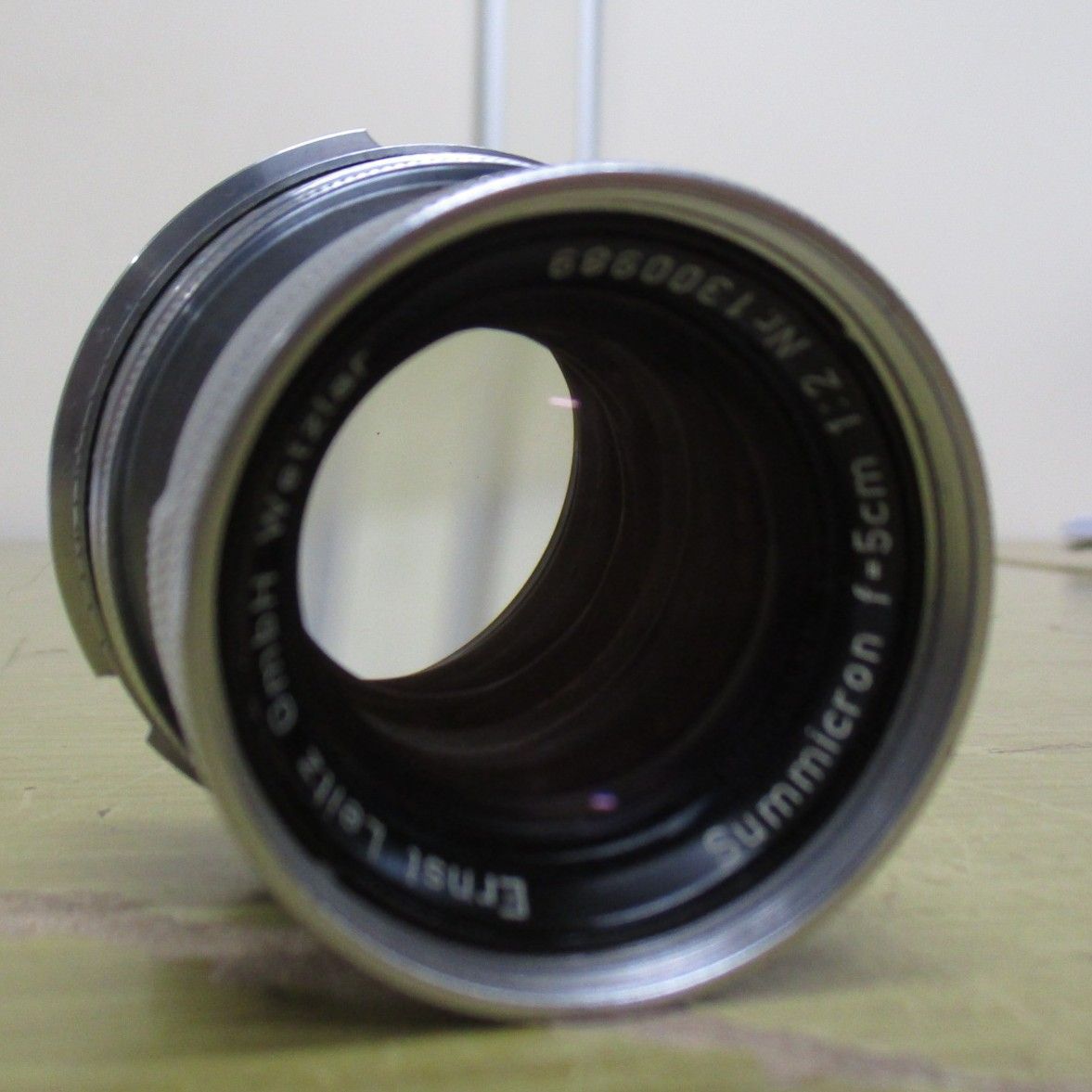 B122 Leica Summicron 1:2 f=5cm ズミクロン カバーレンズ付き - メルカリ