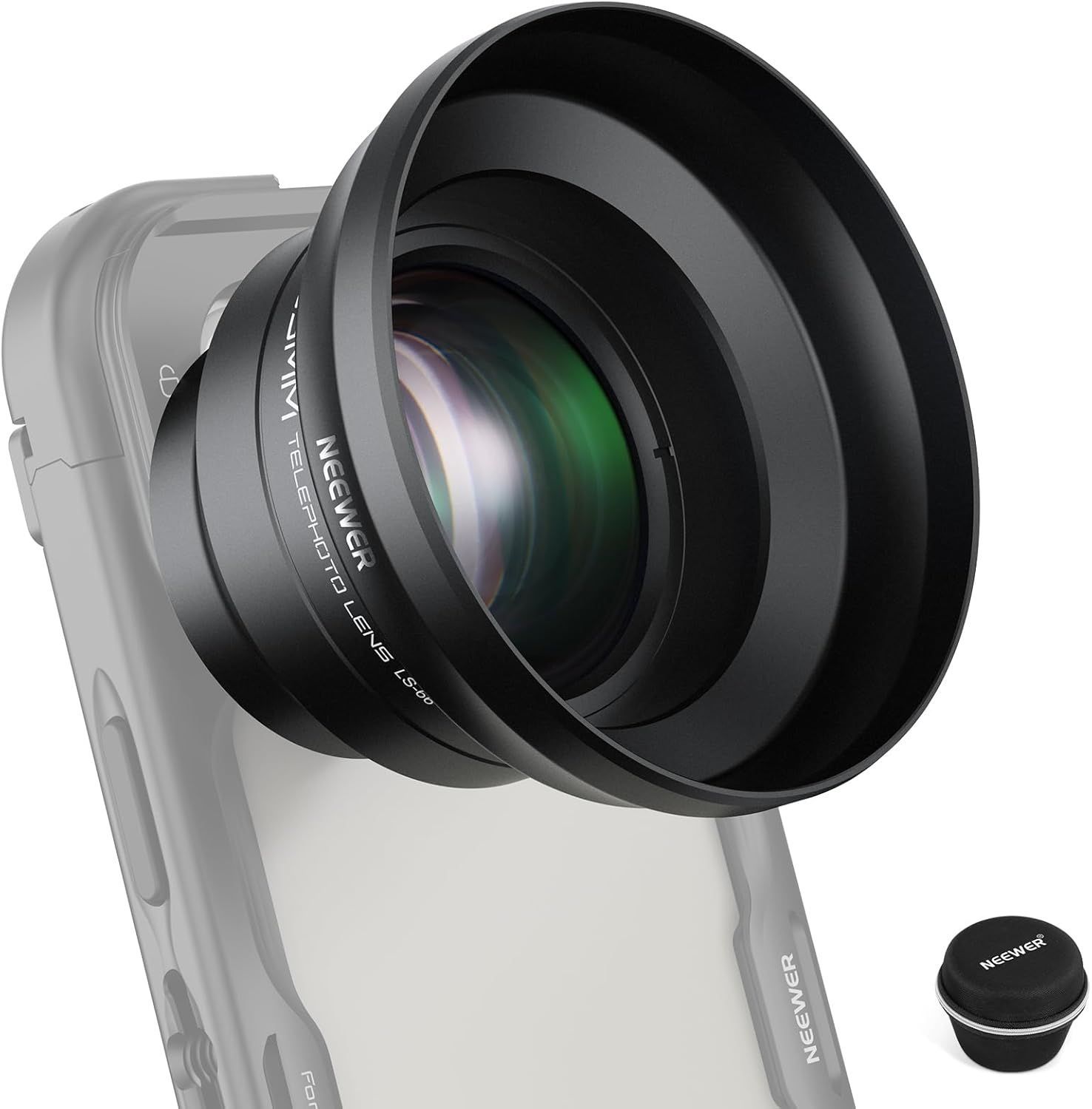 【新品未開封】 NEEWER スマホ望遠レンズ 65mm 1.7倍ズームレンズ HD スマホカメラレンズ 17mm LS-66