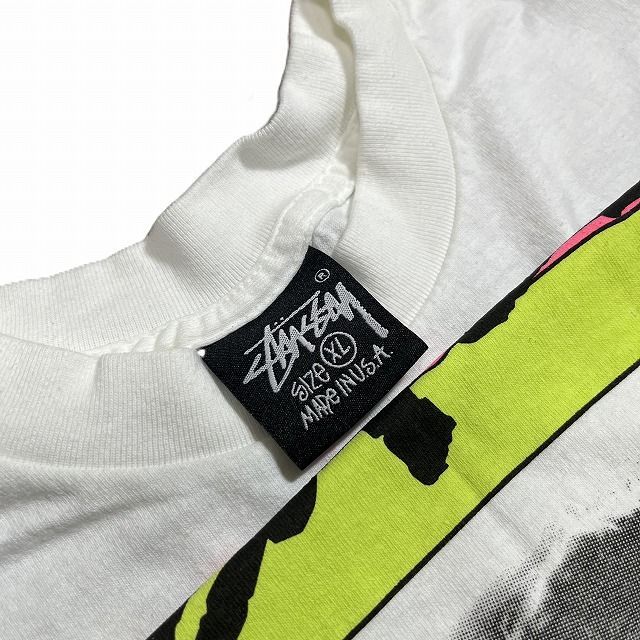 Stussy TOYODA / ステューシー トヨダ君 Tシャツ 豊田 貢 XL 白 両面