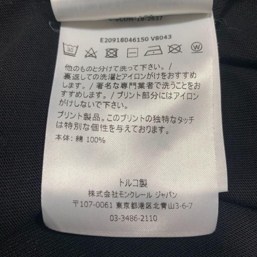 モンクレール モンダック プリント 黒 ブラック S Tシャツ 5S300