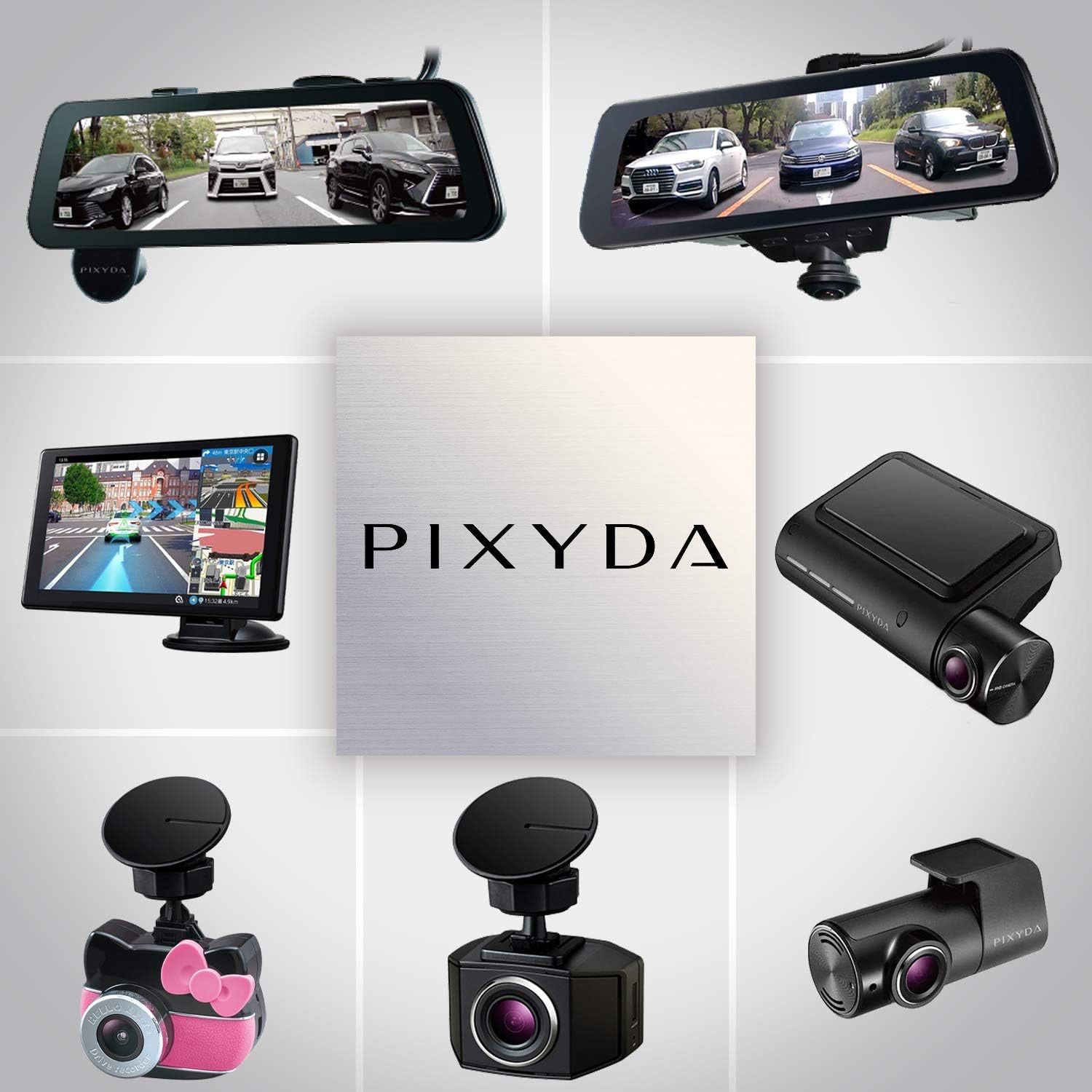 【新品未使用】PIXYDA PDR800FR 前後カメラ PIXYDA PDR800FR 前後カメラ SDカードなし 3年間使用して不具合は一切