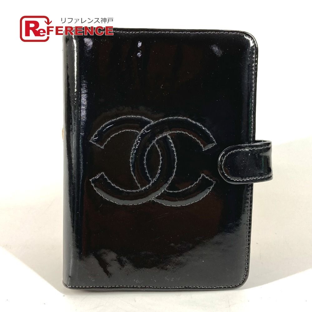 CHANEL シャネル 手帳カバー CC ココマーク ロゴ パテントレザー