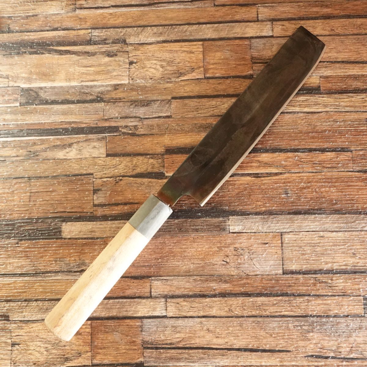 兼松 薄刃包丁 研ぎ済 水牛柄 黒錆仕上げ 片刃 菜切り 安来鋼 兼松作 210mm 8,386円