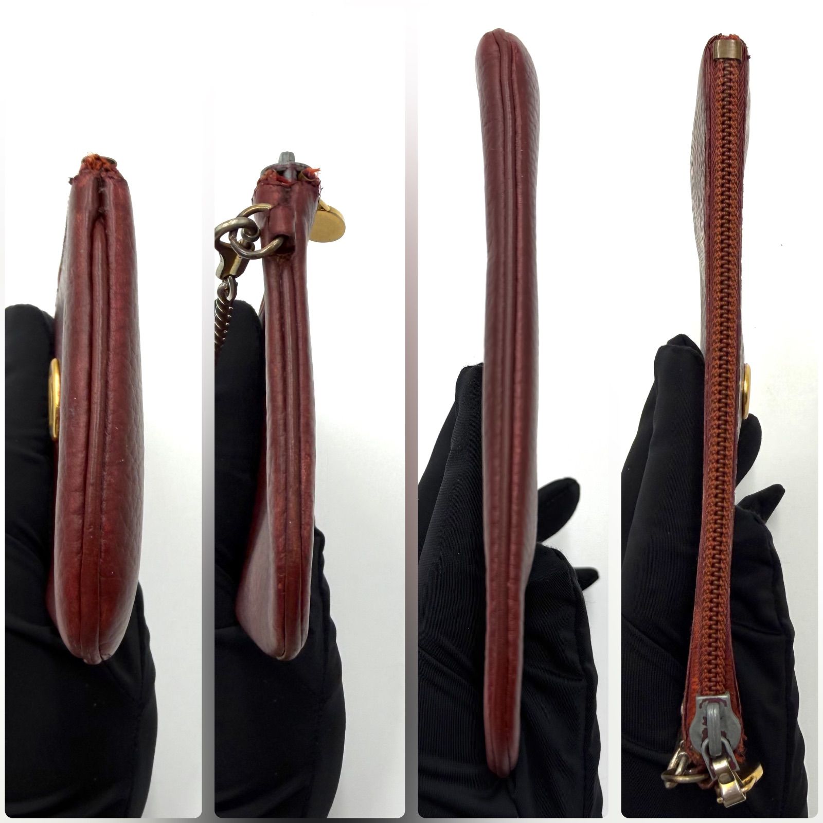 カルティエ Cartier マストライン ポーチ 小物入れ ゴールド金具 男女 
