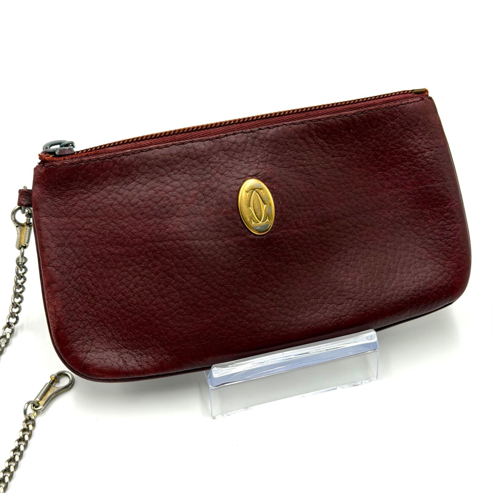 カルティエ Cartier マストライン ポーチ 小物入れ ゴールド金具 男女