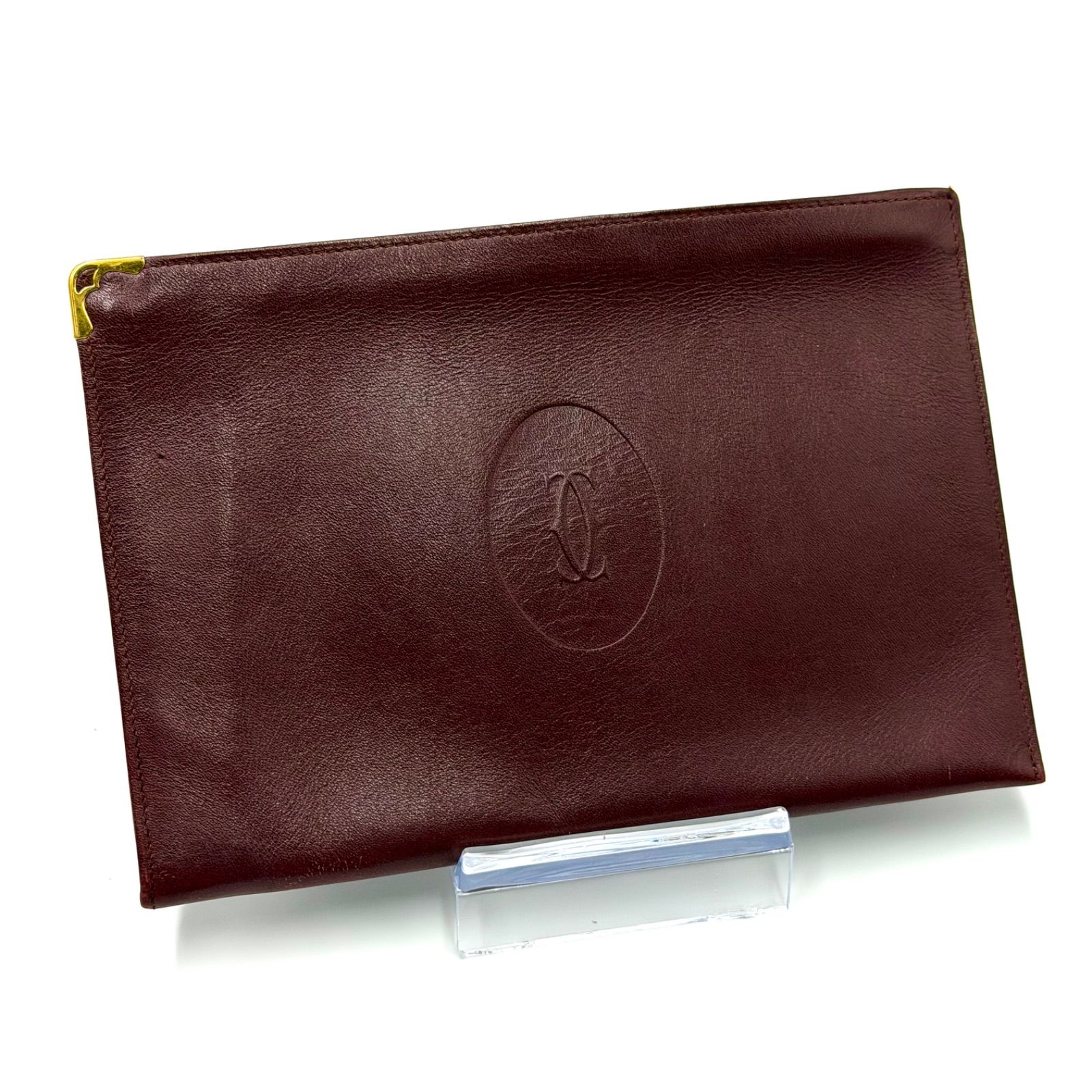 カルティエ Cartier マストライン ポーチ 小物入れ ゴールド金具 男女 