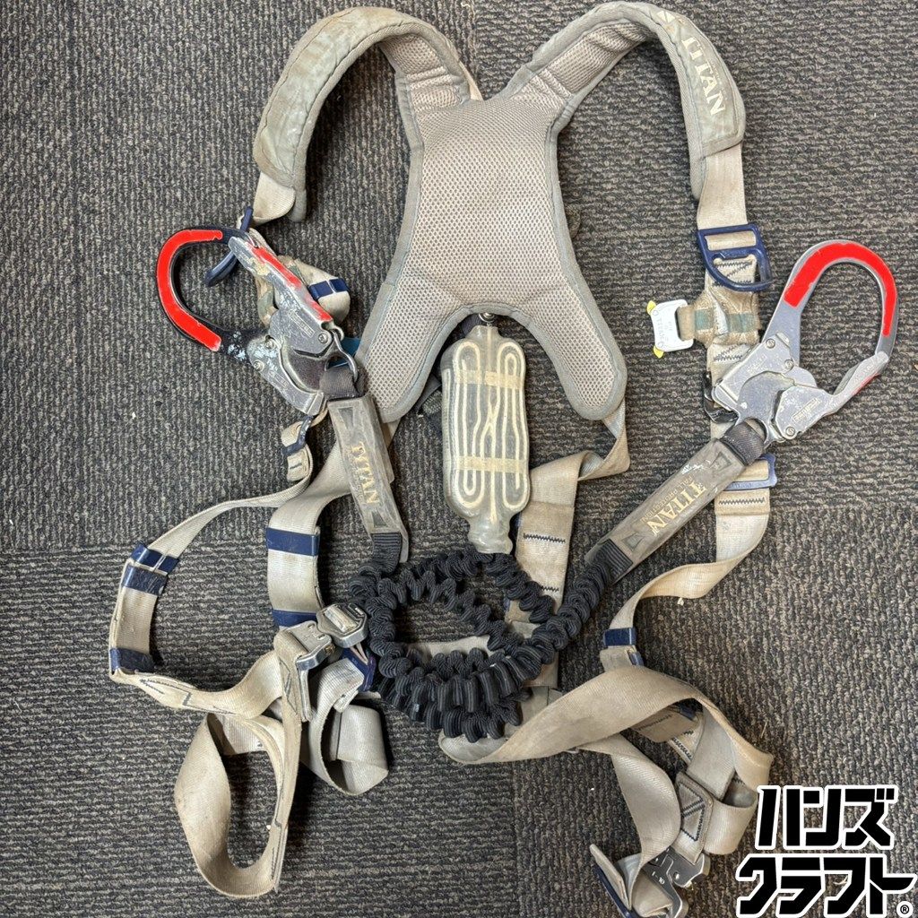 ◎【中古】 TITAN フルハーネス ランヤード セット Mサイズ ワンタッチ 