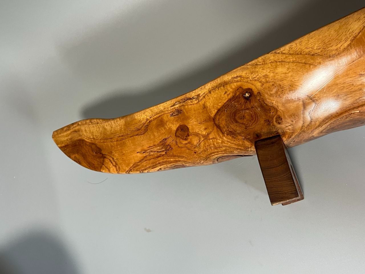 銘木自然木くり抜きセンターピース置物ボートログ木製100cm超え