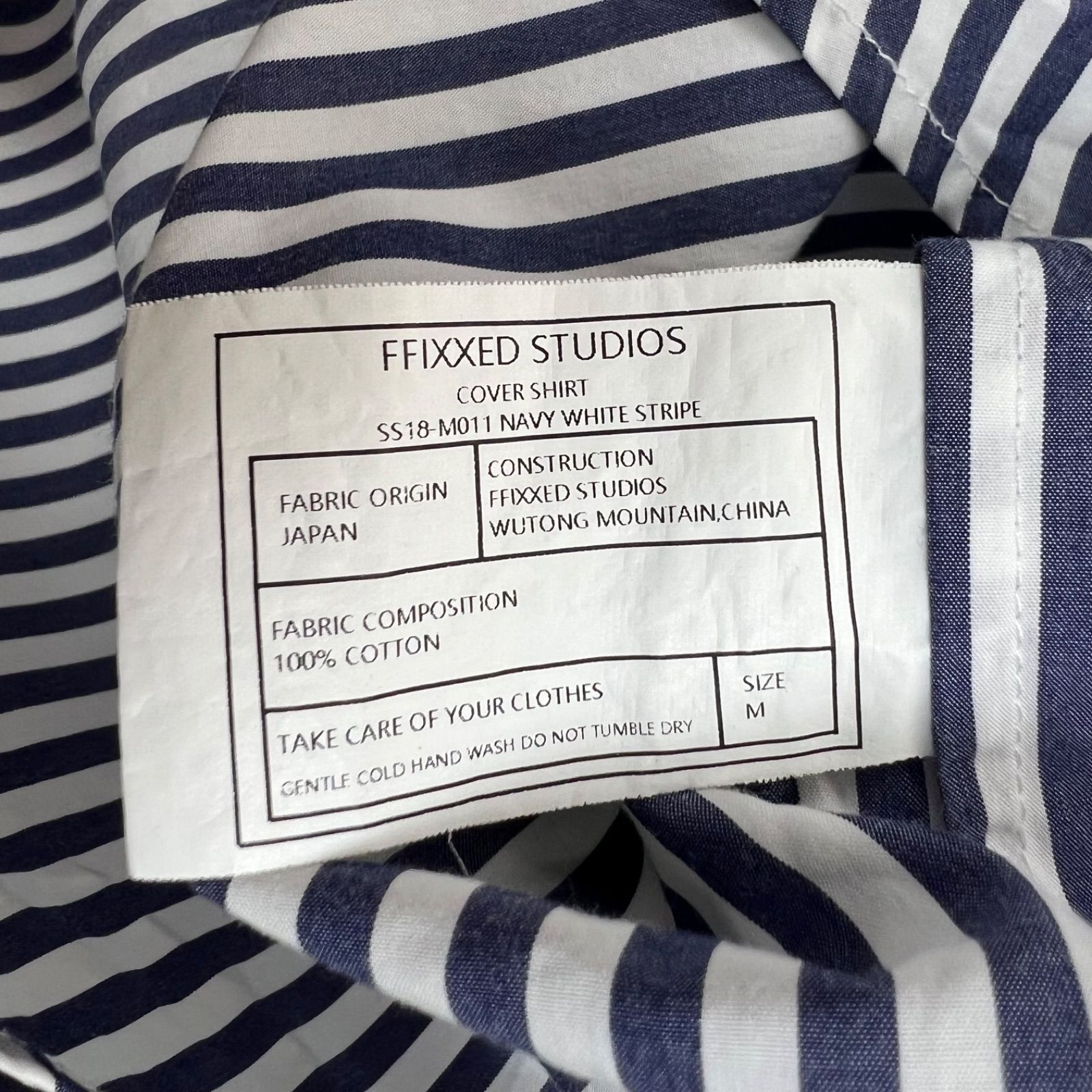 FFIXXED STUDIOS 18ss archive stripes design L/S shirts M 