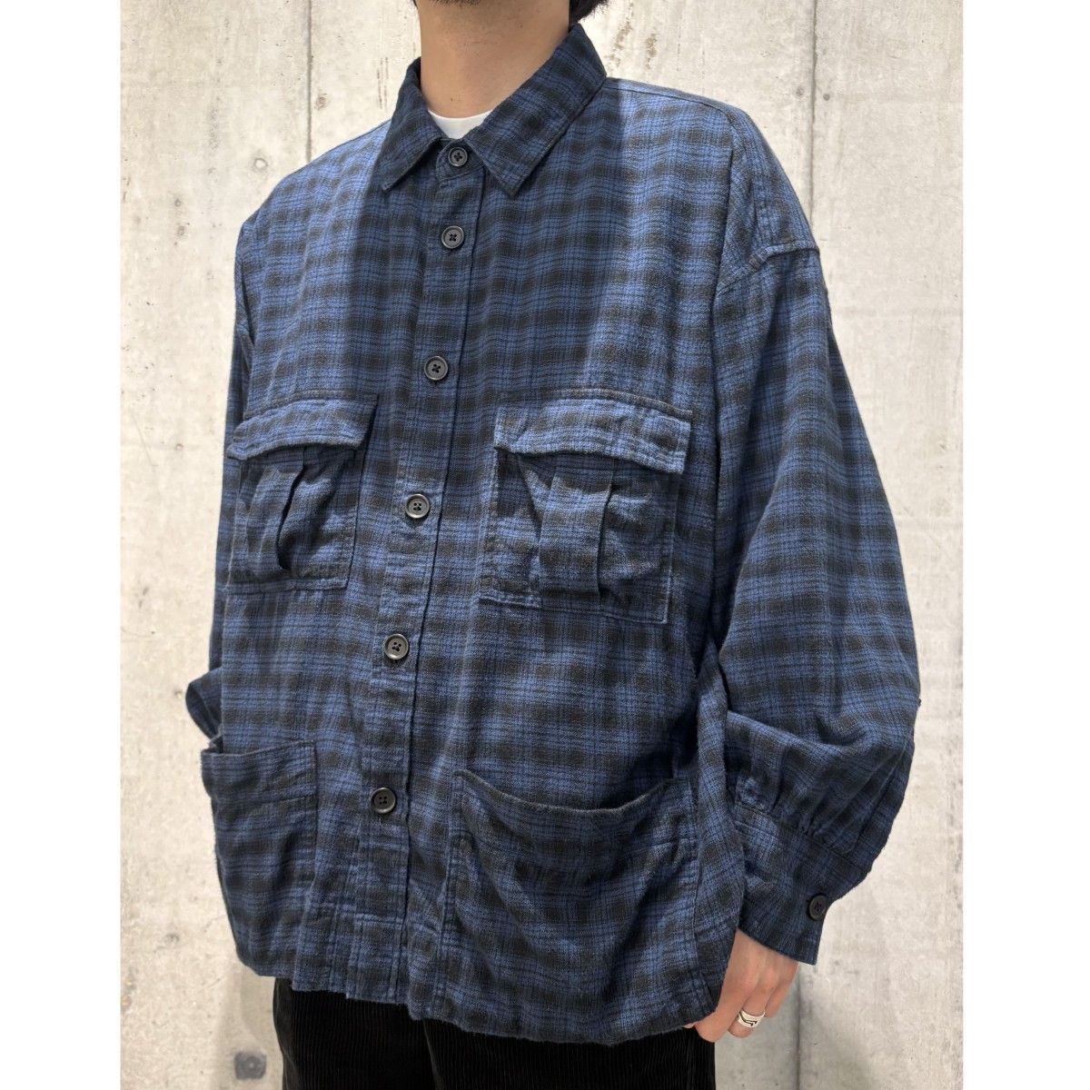 KAJA 25SS CHECK FLANNEL SHIRT JACKET チェックフランネルシャツ 