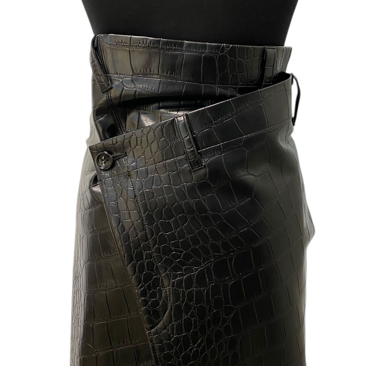 COMME des GARCONS クロコダイルギミックスカート JUNYA WATANABE COMME des GARCONS 25AW Crocodile-Effect Asymmetric