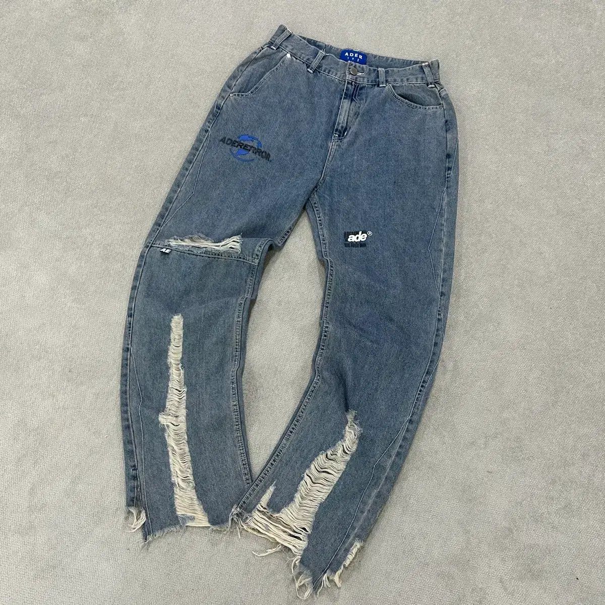 ADER ERROR アーダーエラー デニム メス ダメージ フリンジ ジーン 31 