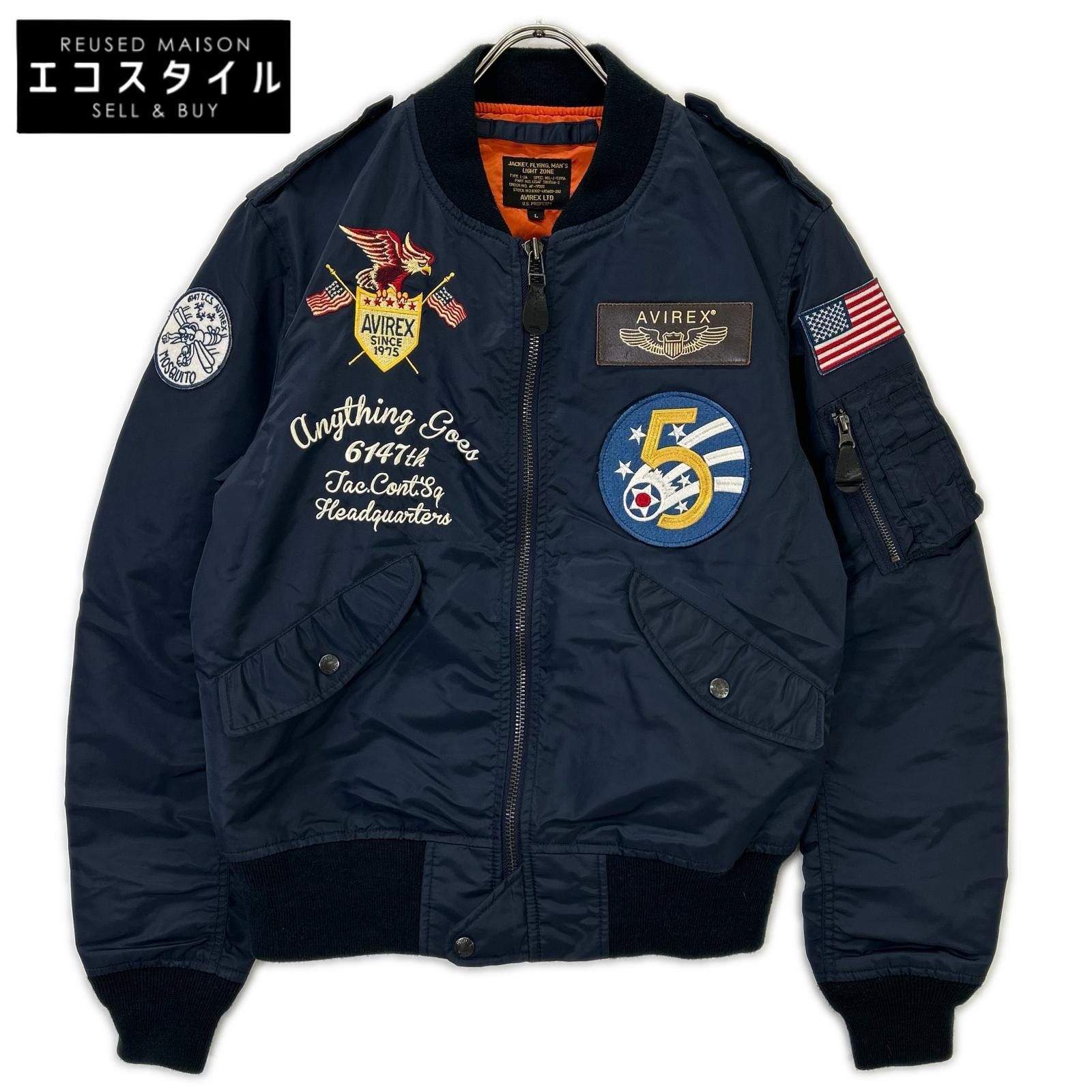AVIREX アヴィレックス 6172116 ﾈｲﾋﾞｰ L-2 5th AIR FORCE ﾌﾗｲﾄｼﾞｬｹｯﾄ L 