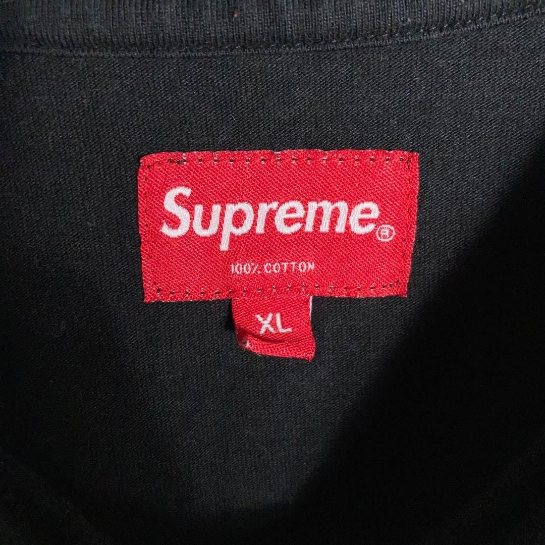 SUPREME Tシャツ 刺繍 アーチロゴ オールドイングリッシュ 黒 XL 