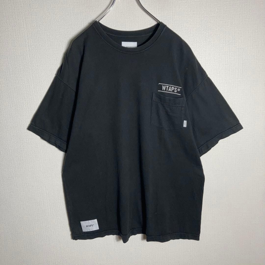 WTAPS ダブルタップス Tシャツ 刺繍 胸ポケット 黒 サイズ3 - メルカリ