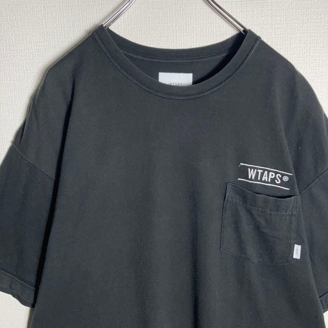 WTAPS ダブルタップス Tシャツ 刺繍 胸ポケット 黒 サイズ3 - メルカリ