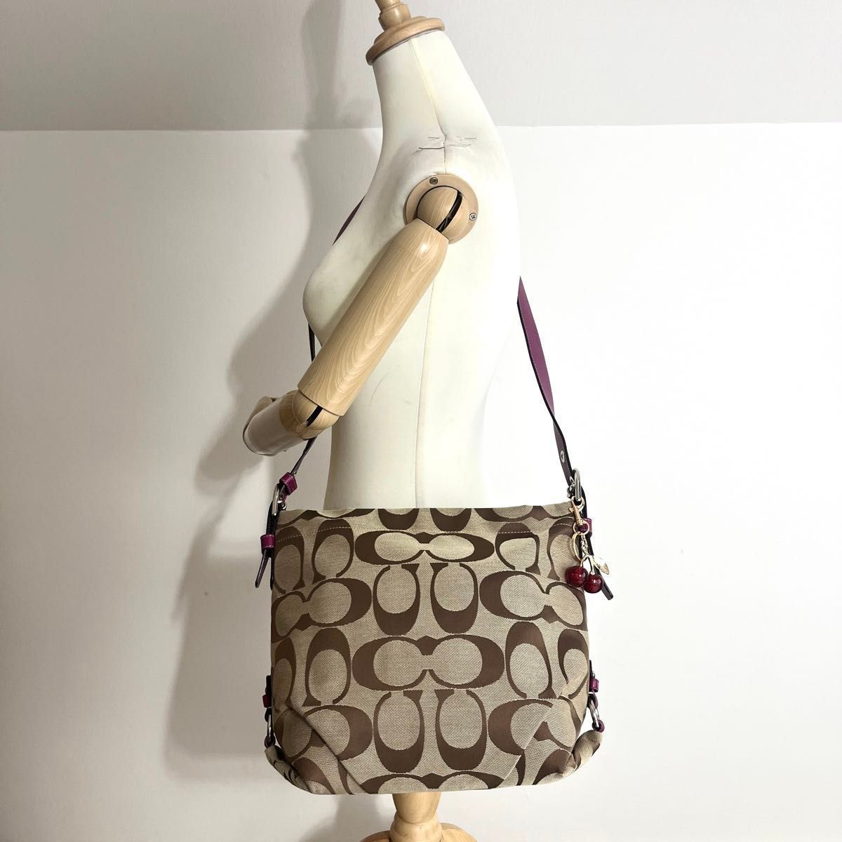 美品 コーチ COACH シグネチャー ショルダー バッグ F15067 美品 COACH