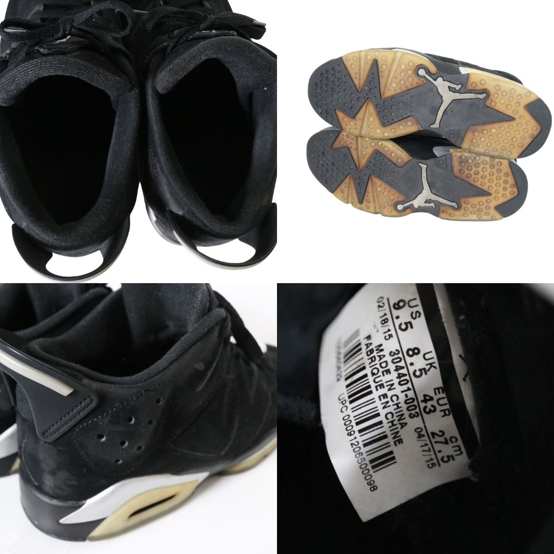 中古C】 27.5cm ナイキ エアジョーダン 6 レトロ ロー クローム NIKE 