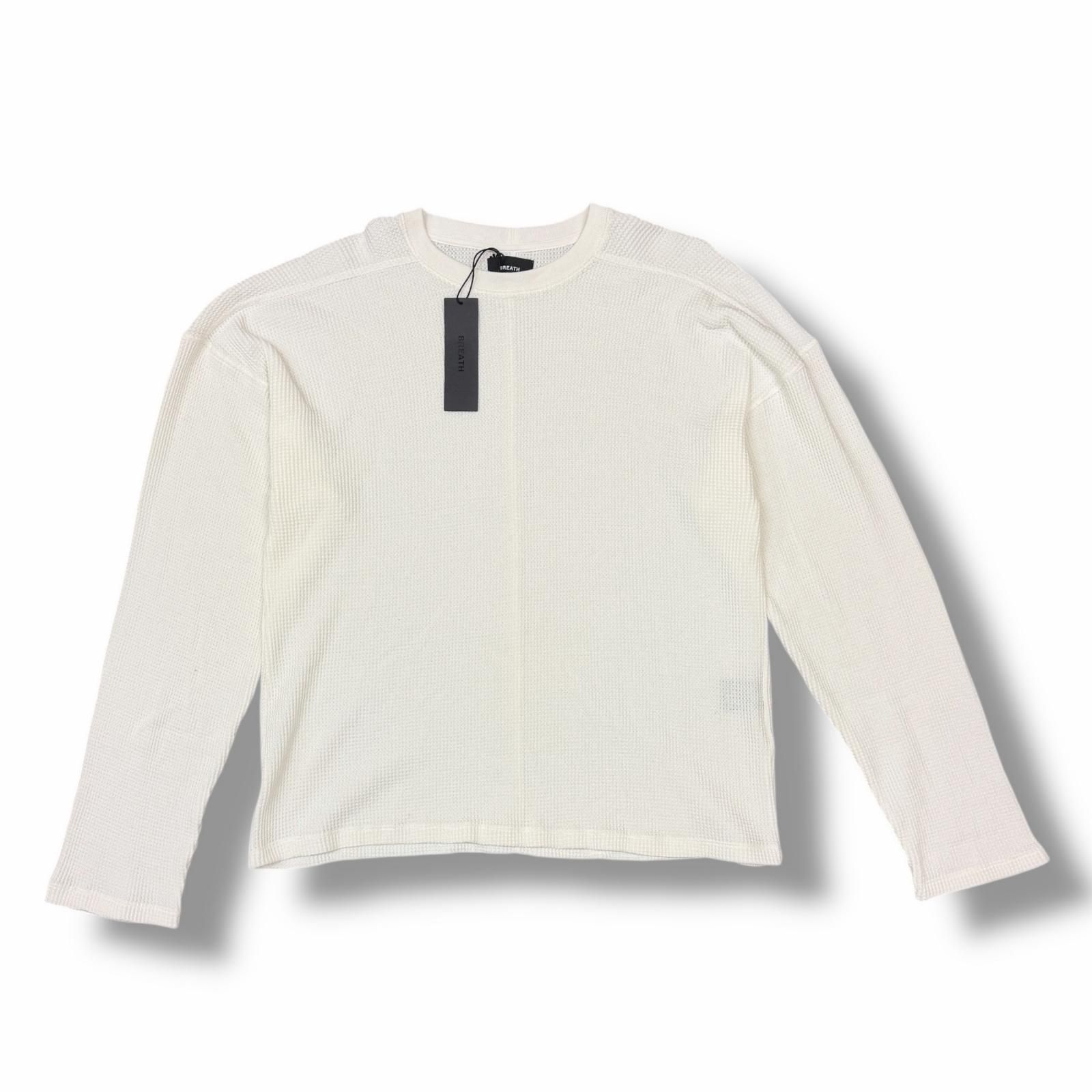参考上代17600円 未使用 BREATH 25SS NEWRICH WAFFLE LS TEE ニュー 