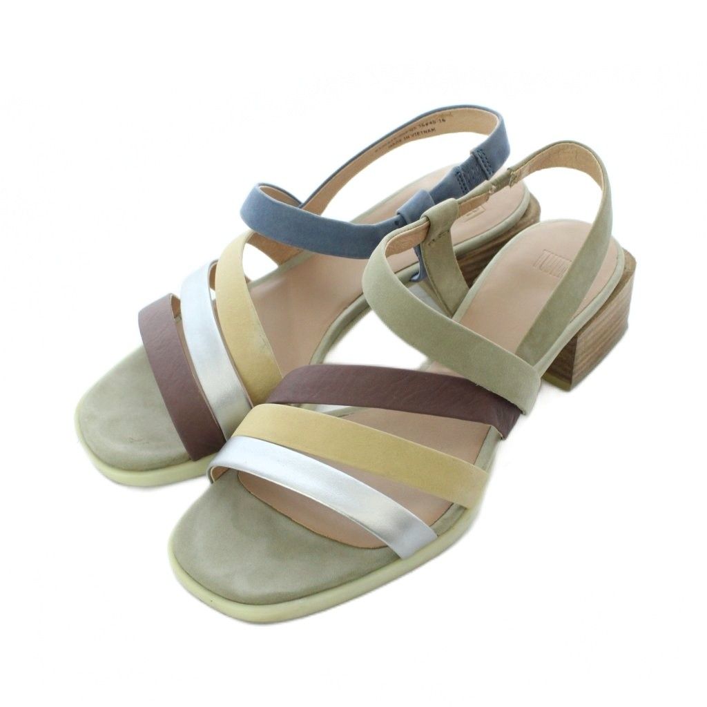 カンペール CAMPER TWINS ツインズ サンダル 36 23cm 黄緑 茶色 