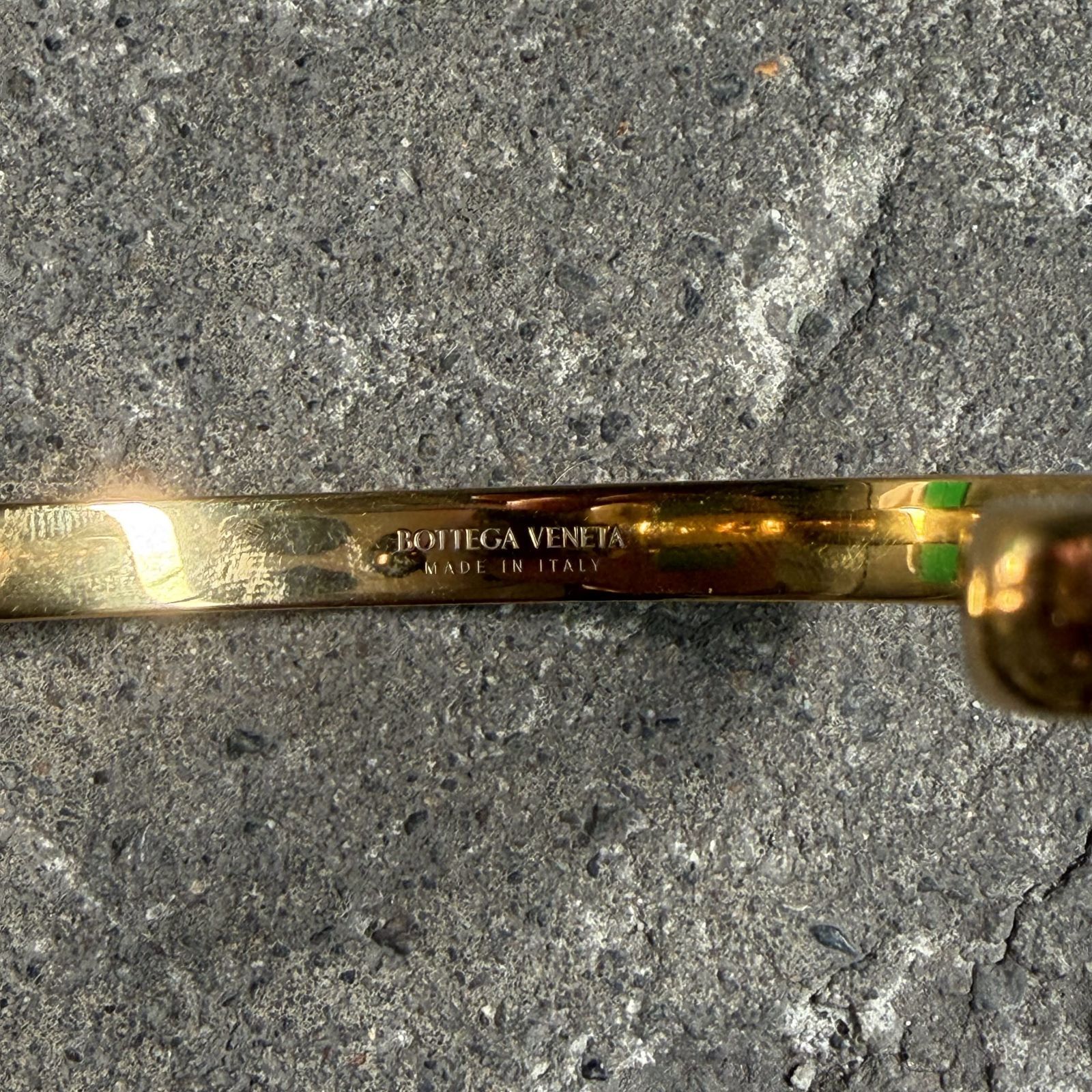 BOTTEGA VENETA ID BRACELET GOLD GREEN Ag925 シルバー M ボッテガ 