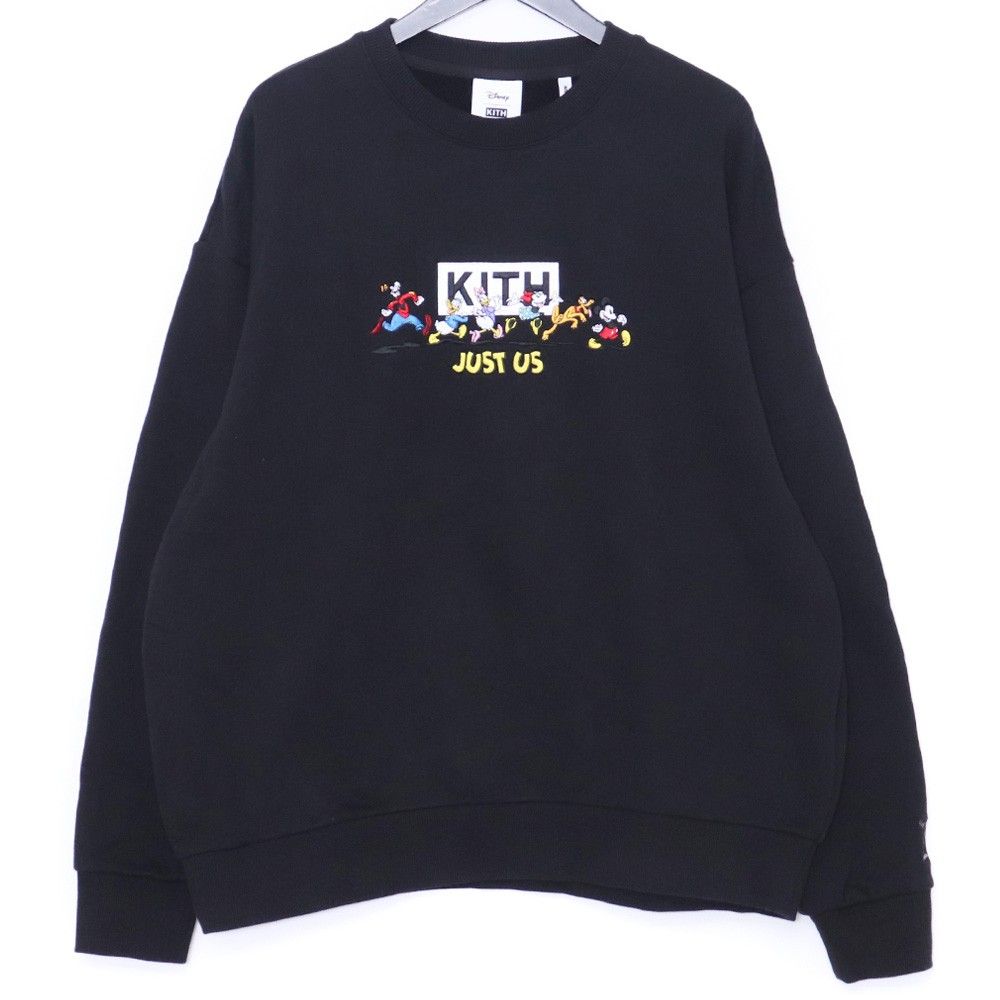 KITH × DISNEY Mickey & Friends Family Crewneck Lサイズ ブラック 