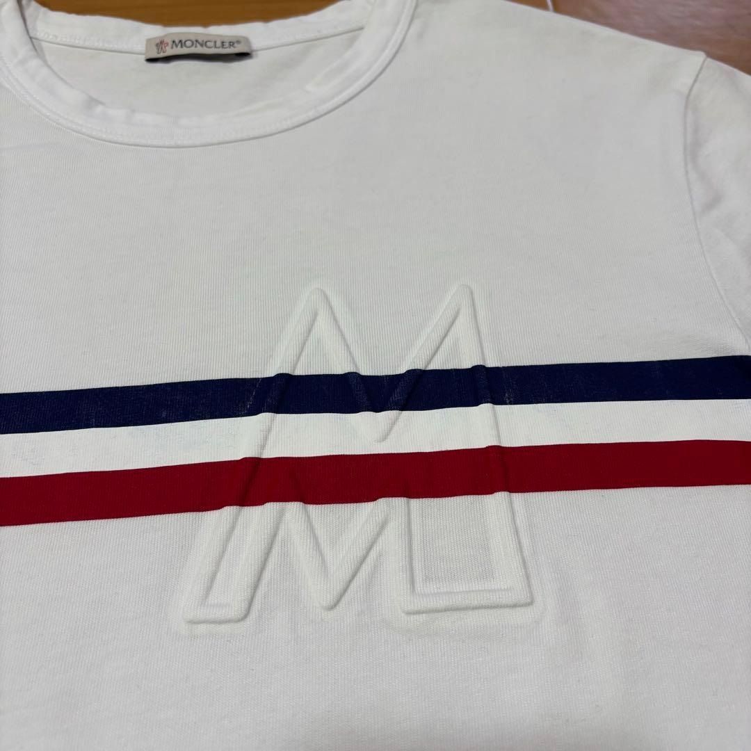 モンクレール　トリコライン　S ワッペン　Tシャツ　国内正規品　5S317 モンクレール トリコライン S ワッペン Tシャツ 国内正規品 5S317