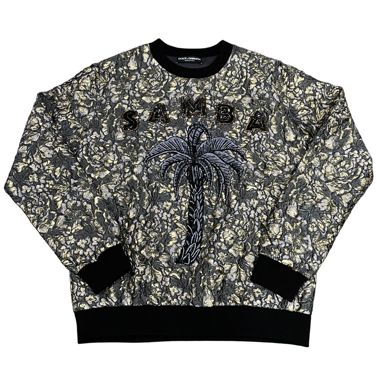 DOLCE&GABBANA SAMBA スパンコール装飾立体ジャカードスウェットシャツ 
