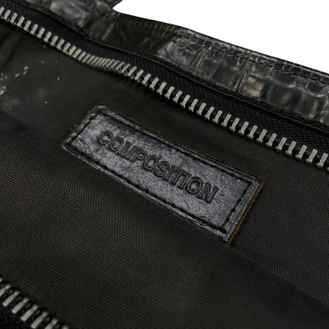 COMPOSITION レザージップデザインヘルメットバッグ トート 鞄 カバン 