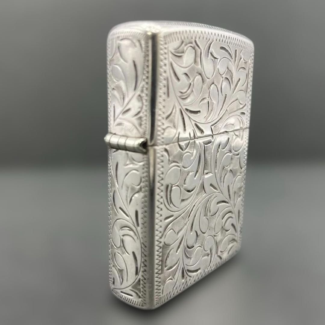 Zippo STERLING 5面彫刻 唐草 1993年製 スターリングシルバー 純銀製