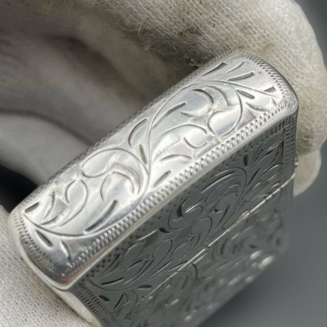 Zippo STERLING 5面彫刻 唐草 1993年製 スターリングシルバー 純銀製